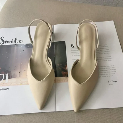 Pointed-Toe Low Heels
